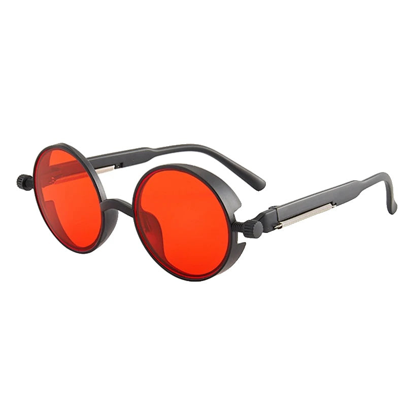 Variant image for Lunettes de Soleil Steampunk Rondes Unisexe en Métal avec Verres Polarisés – Style Vintage pour Homme et Femme-6