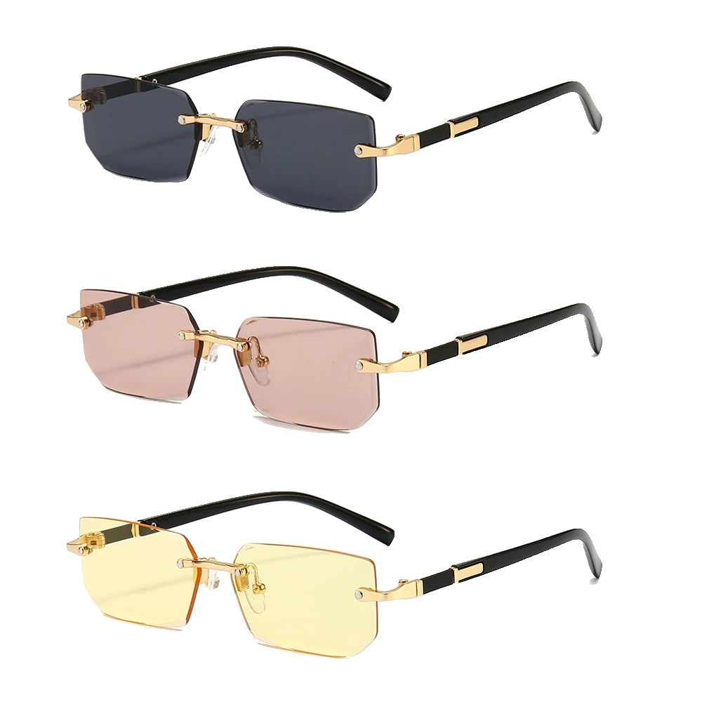 Variant image for Lunettes de Soleil Rectangulaires Sans Bordure, Protection UV400, Design Léger et Moderne – Idéal pour Homme et Femme-14