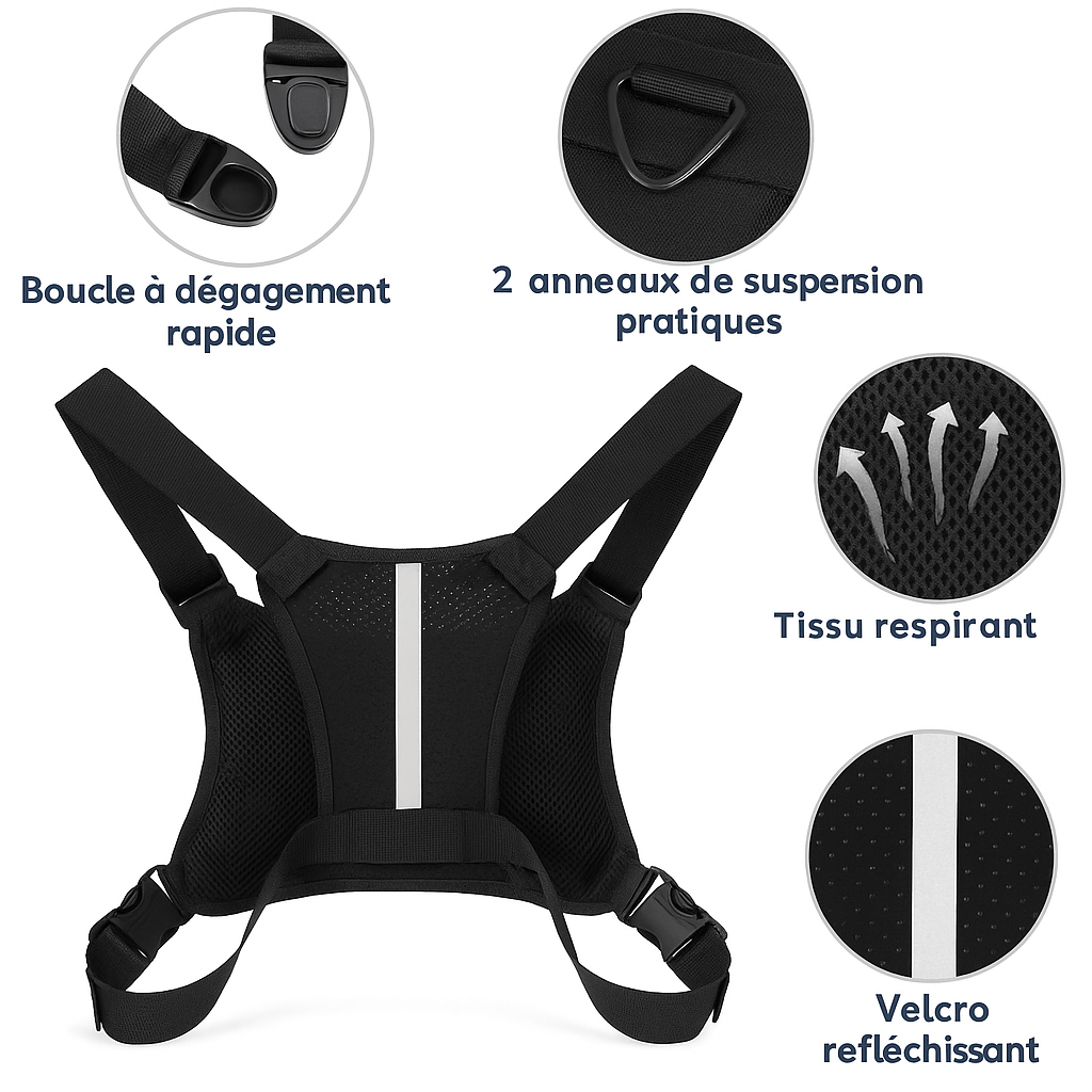 Sac de Course Multifonctionnel Ajustable - Sac de Sport Respirant pour Hommes