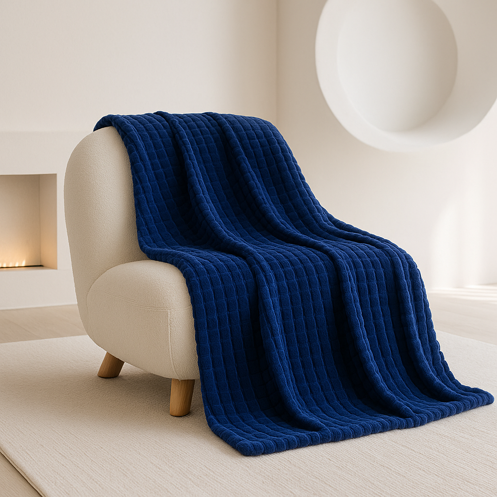 Soft Polar Blanket in Rectangular Polyester, Anti-Dust Mite, Modern and Lightweight - Ideal for Comfort and Warmth