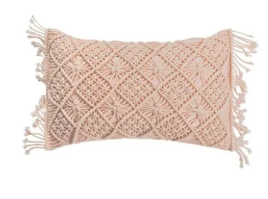 Variant image for Housse de Coussin en Macramé Artisanale 40x40 cm en Coton - Design Bohème Élégant pour Intérieur et Extérieur-7