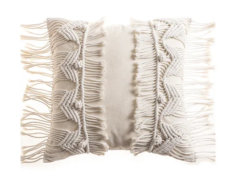Variant image for Housse de Coussin en Macramé Artisanale 40x40 cm en Coton - Design Bohème Élégant pour Intérieur et Extérieur-25