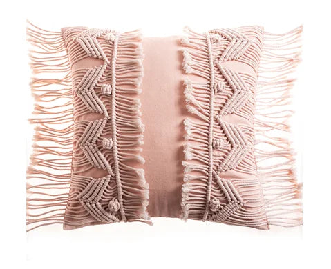 Variant image for Housse de Coussin en Macramé Artisanale 40x40 cm en Coton - Design Bohème Élégant pour Intérieur et Extérieur-24