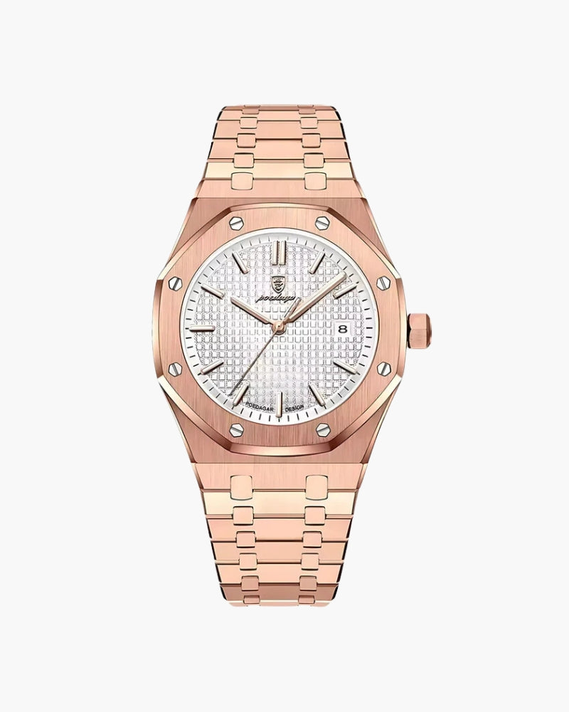 Montre Élégante Femme avec Cadran Bleu, Noir, Argent ou Rose – Résistante à l'Eau, Mouvement Quartz 2
