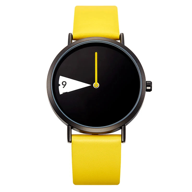 Montre Femme Créative en Cuir Jaune - Élégante et Durable pour Toutes Occasions 12