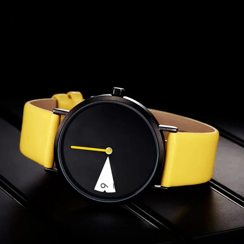 Montre Femme Créative en Cuir Jaune - Élégante et Durable pour Toutes Occasions 2