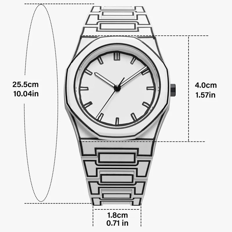 Montre Homme Étanche en Polycarbonate Léger - Design Créatif Noir, Blanc, Vert 5
