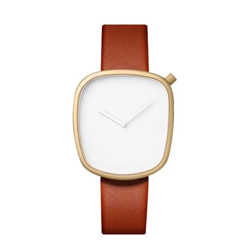Montre Homme Minimaliste Ultra Fine en Cuir Noir - Élégance Intemporelle 1