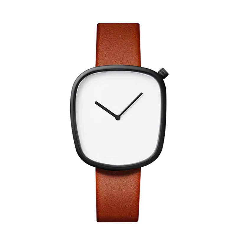 Montre Homme Minimaliste Ultra Fine en Cuir Noir - Élégance Intemporelle 11
