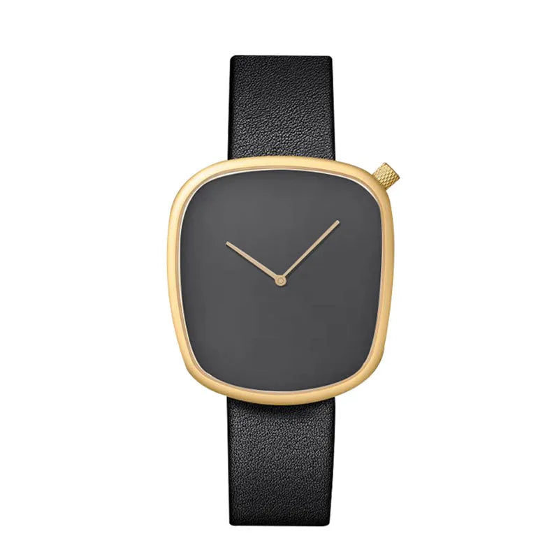 Montre Homme Minimaliste Ultra Fine en Cuir Noir - Élégance Intemporelle 6