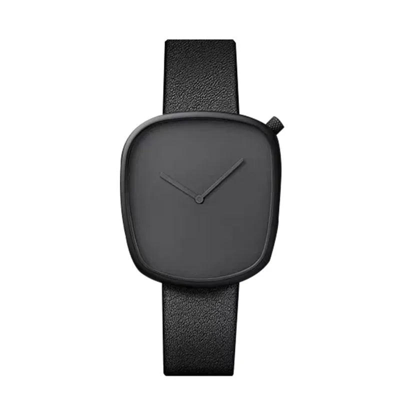 Montre Homme Minimaliste Ultra Fine en Cuir Noir - Élégance Intemporelle 9