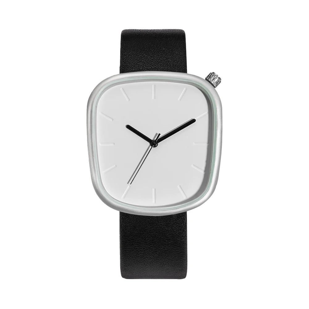 Montre Minimaliste Unisexe Quartz Carrée Noir et Blanc - Élégante et Fonctionnelle 6
