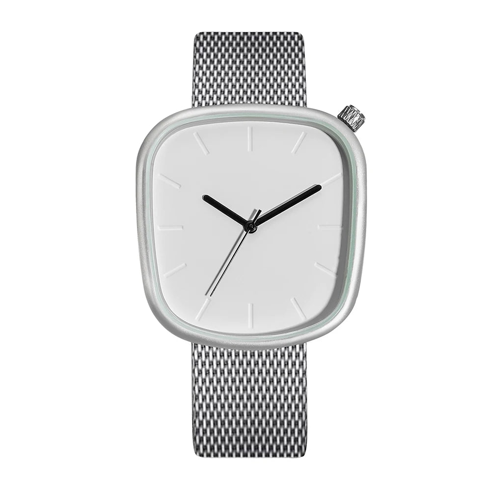 Montre Minimaliste Unisexe Quartz Carrée Noir et Blanc - Élégante et Fonctionnelle 8