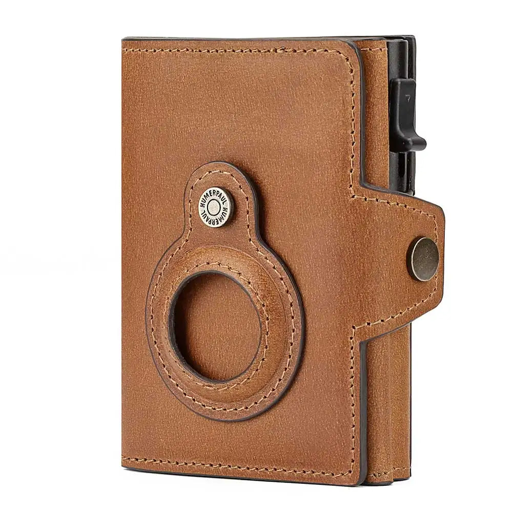Portefeuille Homme Cuir de Vachette avec Protection RFID et Support Apple AirTag 15