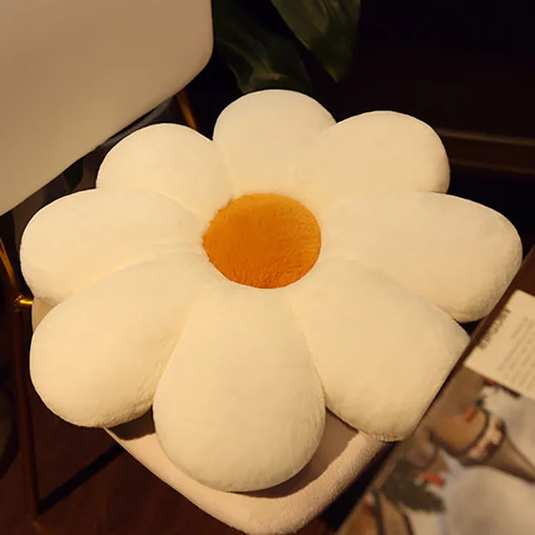 Coussin Lombaire Ergonomique en Peluche – Soutien Doux pour Dos à Domicile et en Voiture, Design Fleur, 30 x 15 x 10 cm