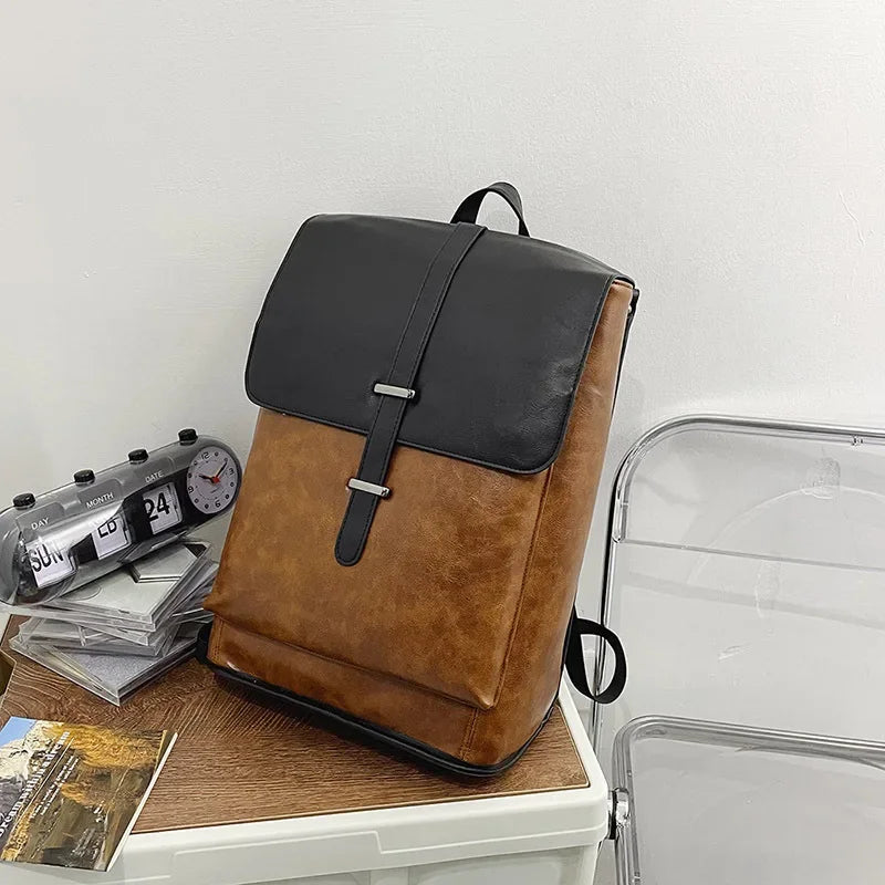 Sac à Dos Homme Grande Capacité en Polyester Résistant à l'Eau – Design Moderne et Couleur Contrastée