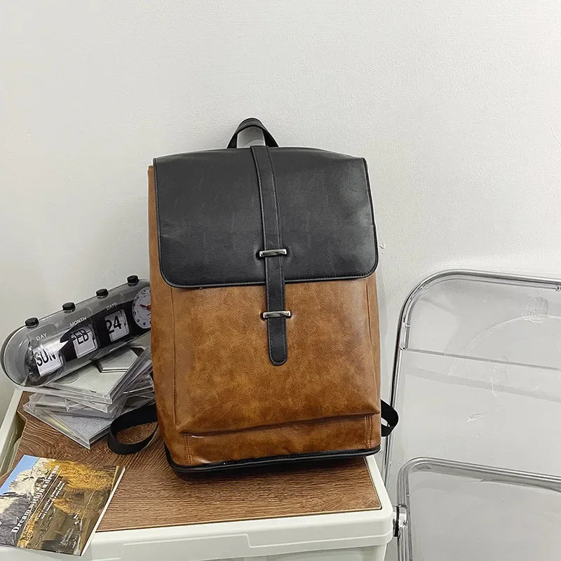 Sac à Dos Homme Grande Capacité en Polyester Résistant à l'Eau – Design Moderne et Couleur Contrastée