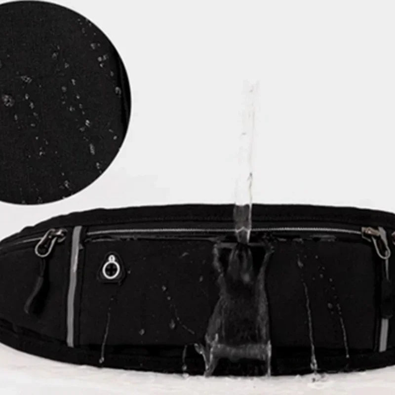 Sac Banane Sportif Noir pour Femme et Homme en Toile Durable – Sac Multi-usage Léger et Pratique pour Sport et Quotidien