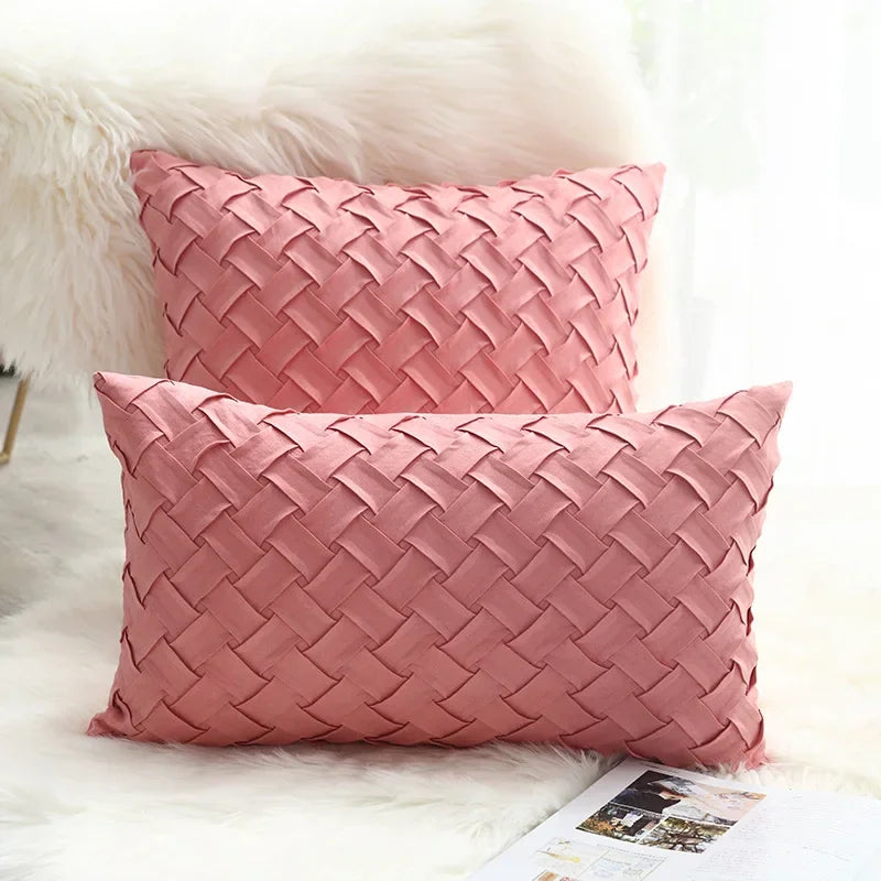 Variant image for Housse de coussin pour canapé en daim fait à la main – 45x45 cm et 30x50 cm, Décoration Élégante et Confortable-4