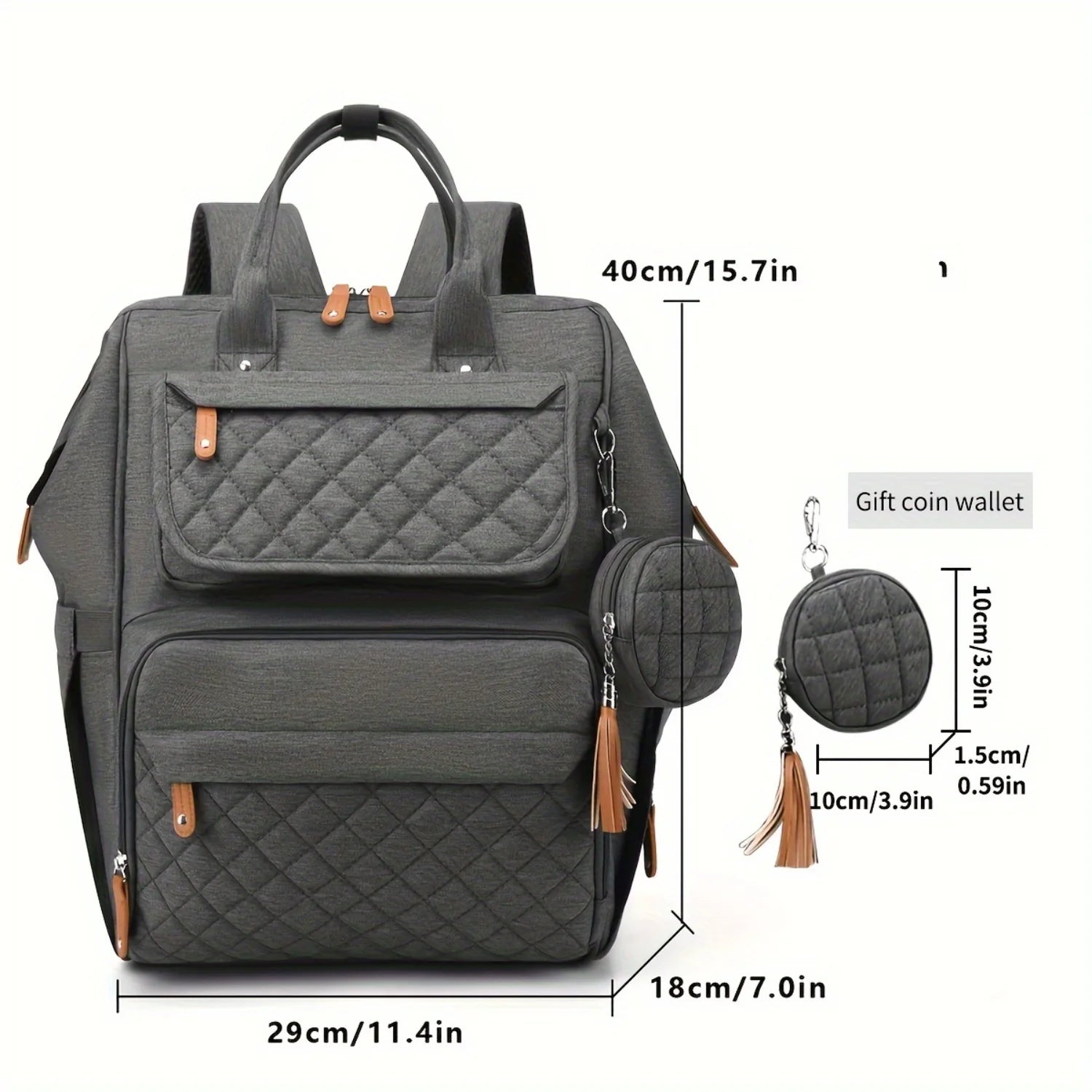 Sac à Dos Extra-Large de Maman avec Porte-Bouteille Isolé et Multiples Poches – Organisateur Pratique pour Bébé