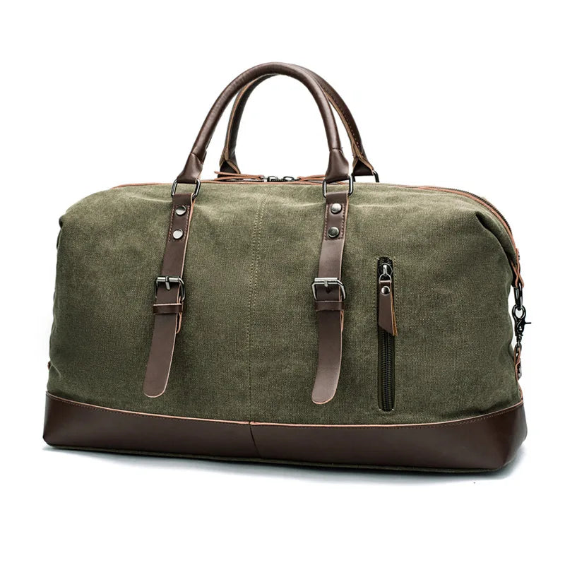 Variant image for Sac de Voyage en Toile et Cuir pour Homme – Grande Capacité, Léger et Ergonomique, Idéal pour Voyages et Escapades-1
