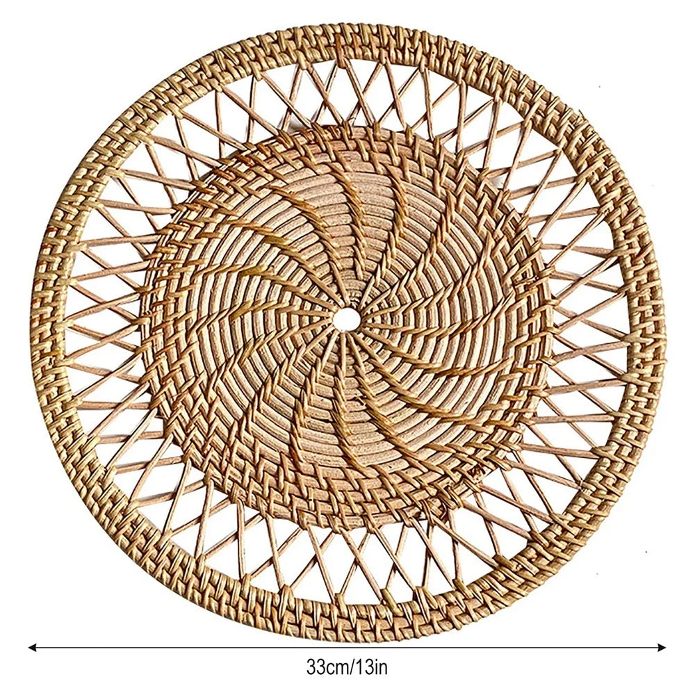 Variant image for Panier Décoratif en Rotin Tissé pour Intérieur – Suspension Artisanale, Ambiance Chaleureuse et Accrochage Facile-3