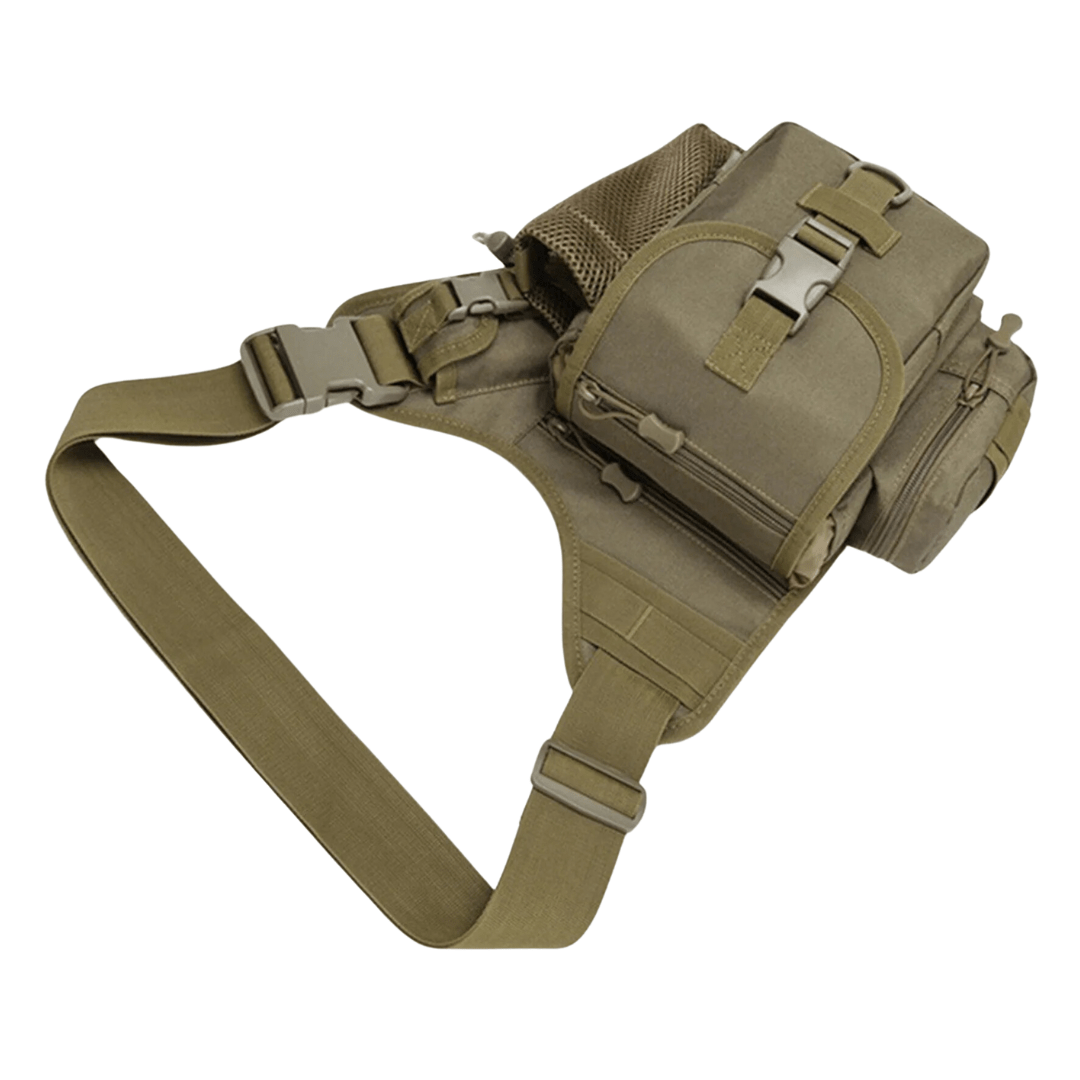 Sac Bandoulière Homme Imperméable en Tissu Oxford – Léger et Résistant pour Activités de Plein Air, Sangle Ajustable et Système MOLLE