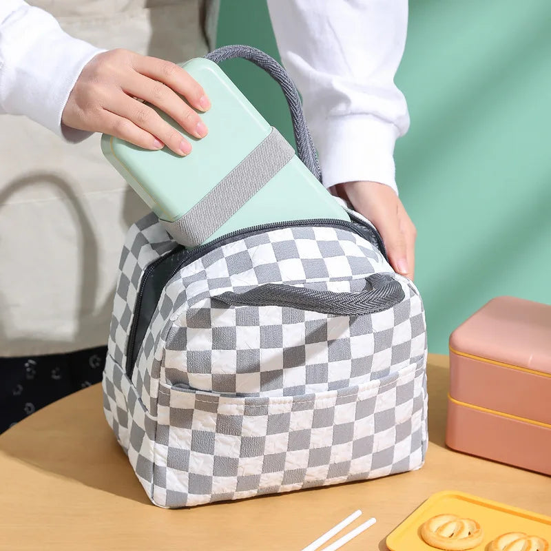 Sac Isotherme Repas en Toile Oxford - Lunch Bag Pratique pour Étudiants et Travailleurs 1
