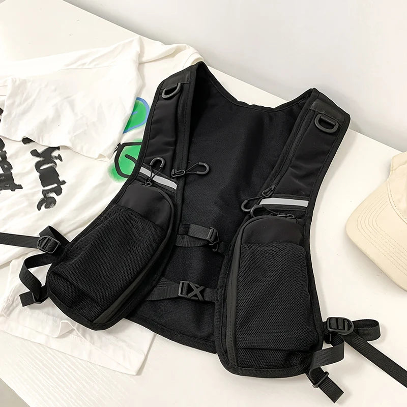 Sac à Dos Tactique Étanche pour Hommes - Sac de Poitrine Hip-Hop en Nylon 5