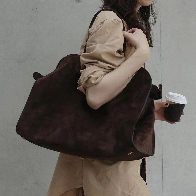 Sac à Main Femme Rétro Bandoulière Grande Capacité en Cuir Synthétique 1