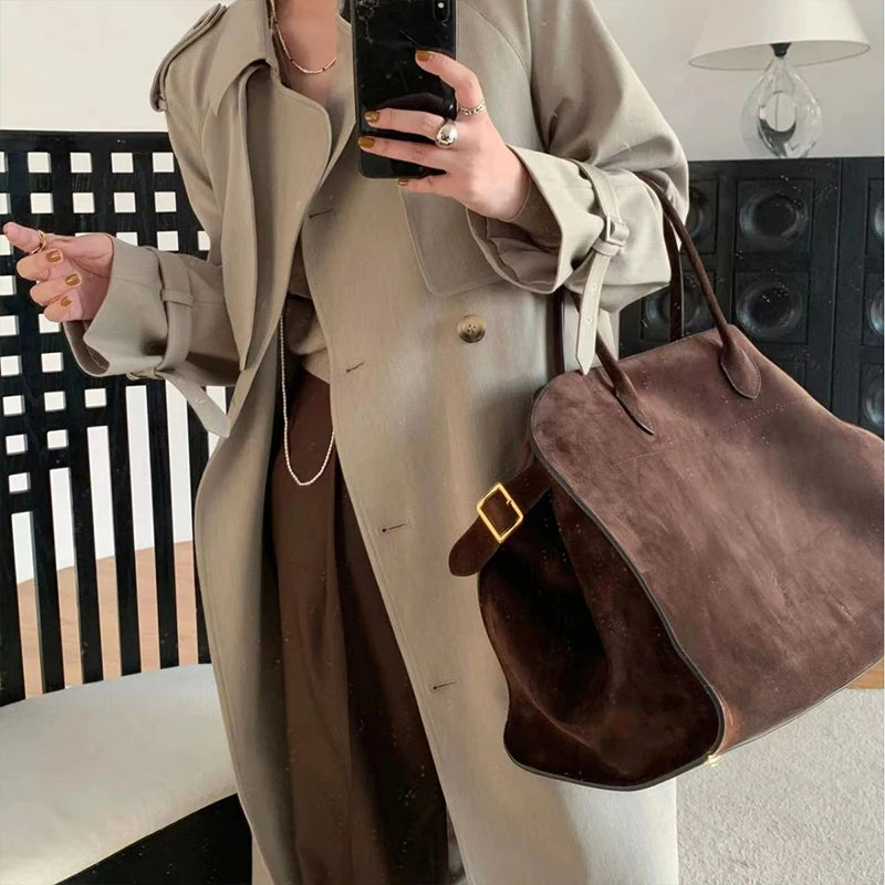 Sac à Main Femme Rétro Bandoulière Grande Capacité en Cuir Synthétique 2
