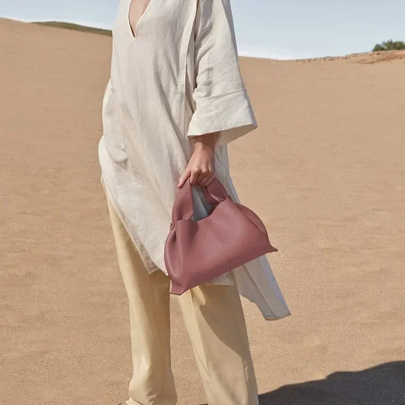 Sac à Main Femme en Cuir Véritable - Sac Hobo Rétro Élégant et Pratique 2