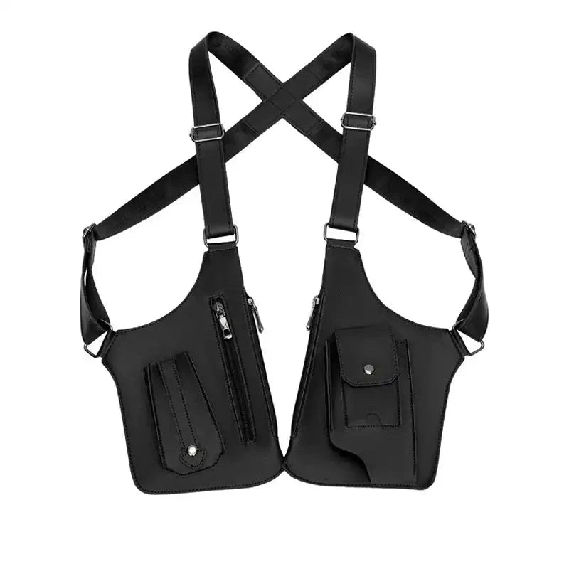 Sac à bandoulière en cuir médiéval anti-vol pour hommes - Poche de téléphone style viking 7