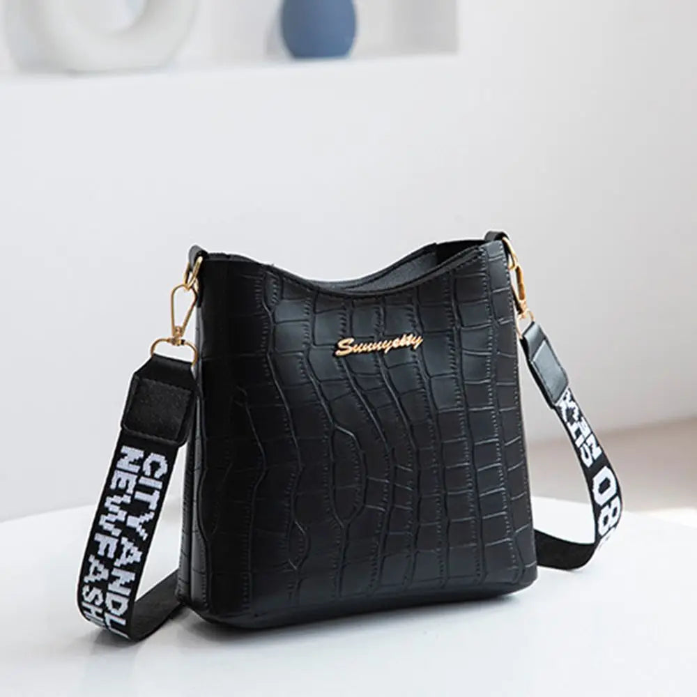 Sac à main femme en cuir PU crocodile, sac bandoulière ajustable avec fermeture éclair, dimensions 18,5 x 17 x 7 cm, plusieurs couleurs disponibles