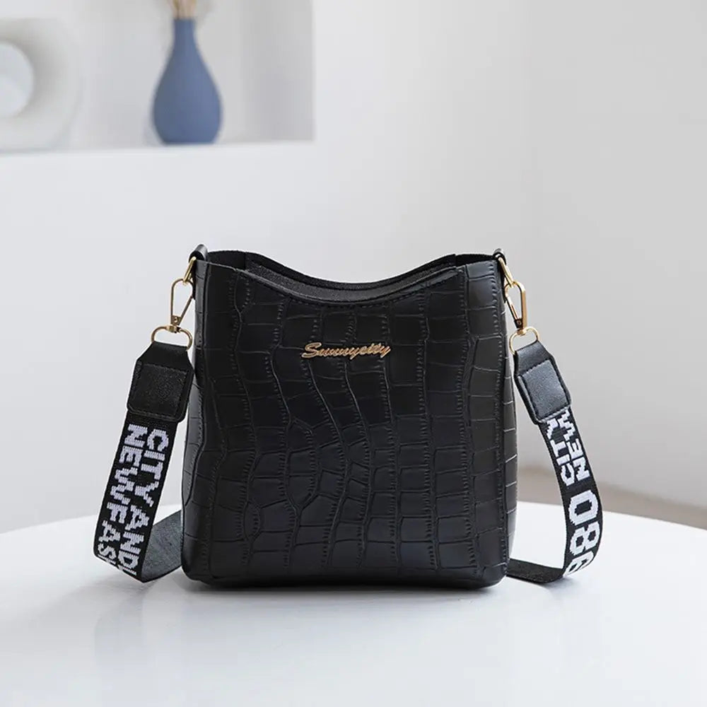 Sac à main femme en cuir PU crocodile, sac bandoulière ajustable avec fermeture éclair, dimensions 18,5 x 17 x 7 cm, plusieurs couleurs disponibles