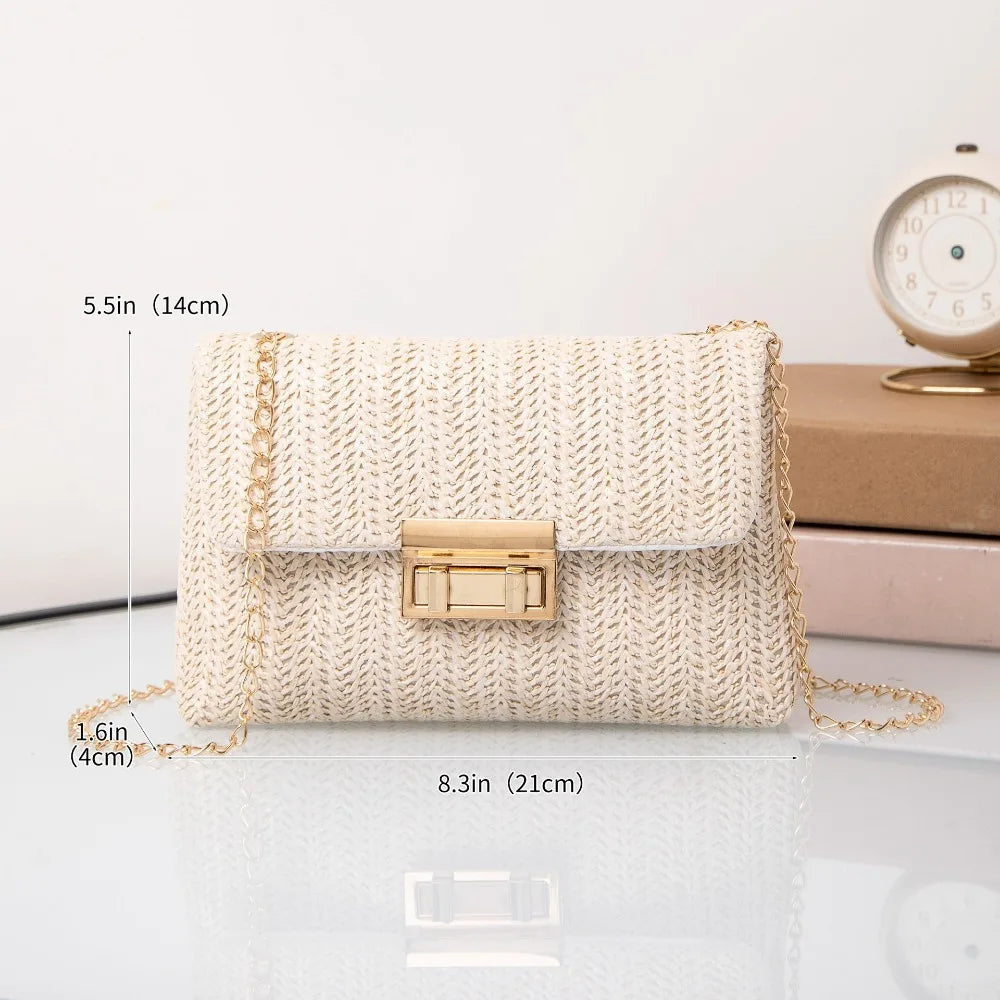 Sac Bandoulière Femme Paille Taille Unique 21x14x4 cm 6