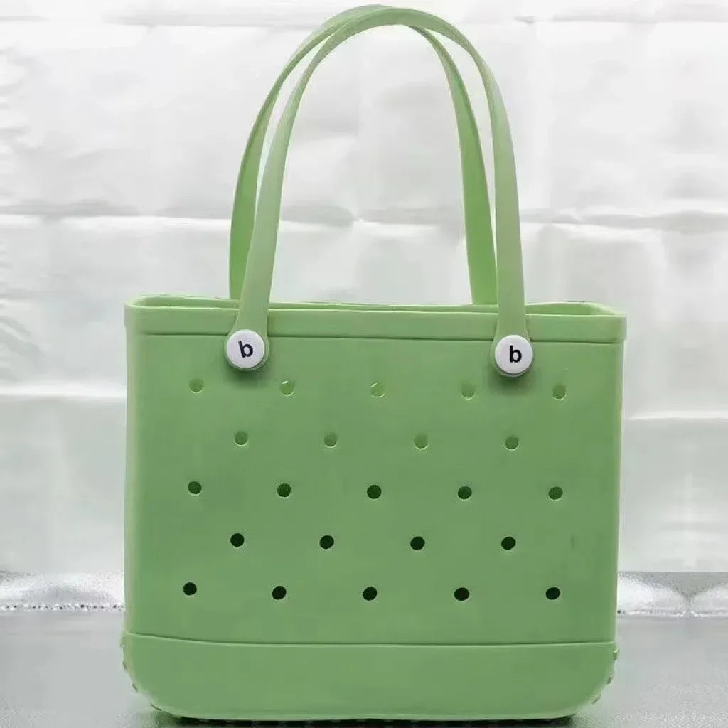 Sac de Plage Extra Large Imperméable en EVA – Grand Panier Plage avec Poignées Confortables, 46 x 32 x 24 cm