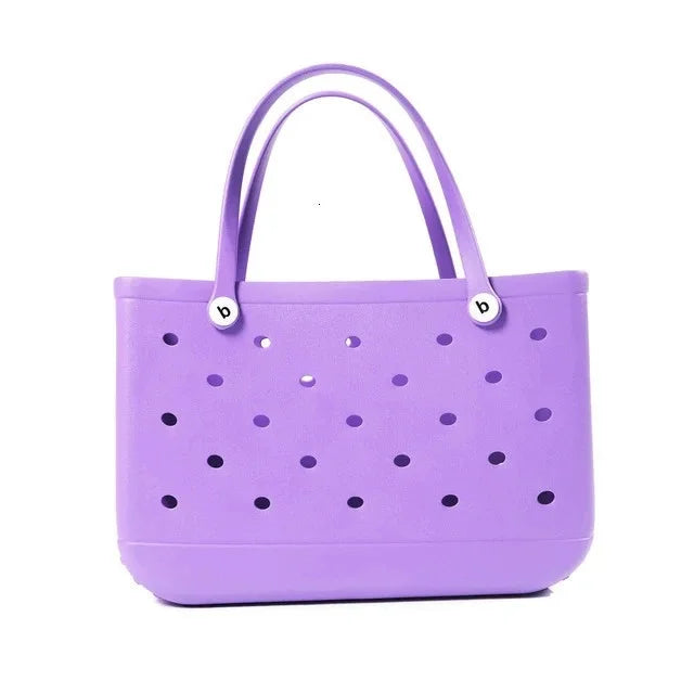Sac de Plage Extra Large Imperméable en EVA – Grand Panier Plage avec Poignées Confortables, 46 x 32 x 24 cm