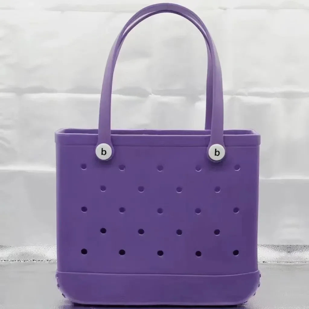 Sac de Plage Extra Large Imperméable en EVA – Grand Panier Plage avec Poignées Confortables, 46 x 32 x 24 cm