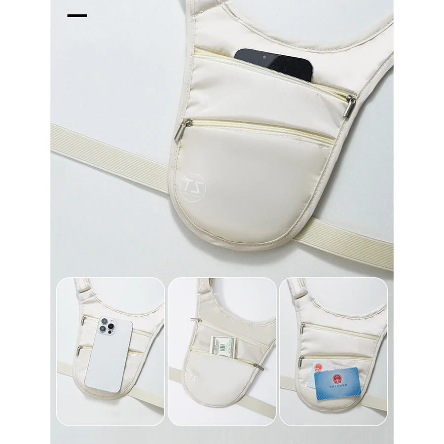Sac de Taille Anti-vol Imperméable Léger avec Grande Capacité et Ceinture Réglable 4