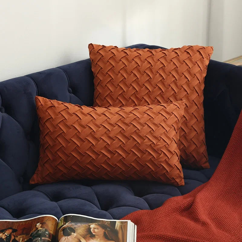 Variant image for Housse de coussin pour canapé en daim fait à la main – 45x45 cm et 30x50 cm, Décoration Élégante et Confortable-16