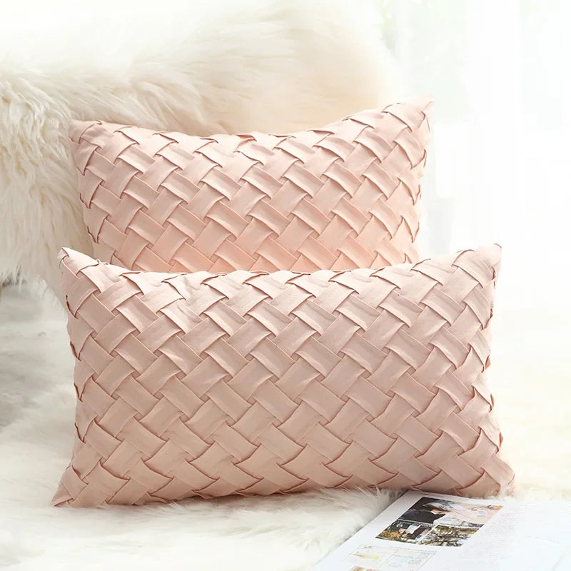 Variant image for Housse de coussin pour canapé en daim fait à la main – 45x45 cm et 30x50 cm, Décoration Élégante et Confortable-5