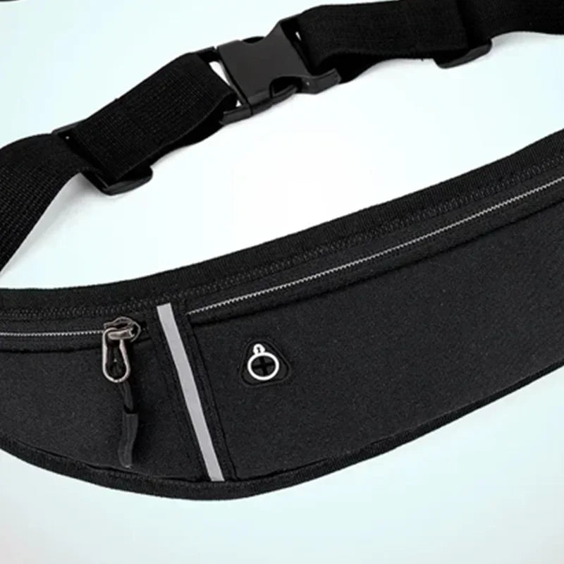 Sac Banane Sportif Noir pour Femme et Homme en Toile Durable – Sac Multi-usage Léger et Pratique pour Sport et Quotidien