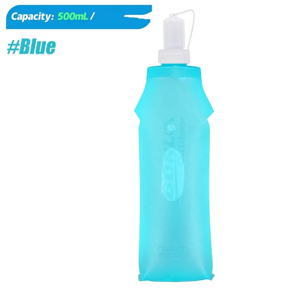 Variant image for Bouteille d'Eau Pliable Réutilisable pour Marathon – Capacité 250 ml et 500 ml, Design Léger et Pratique, Couleurs Bleu et Vert-1