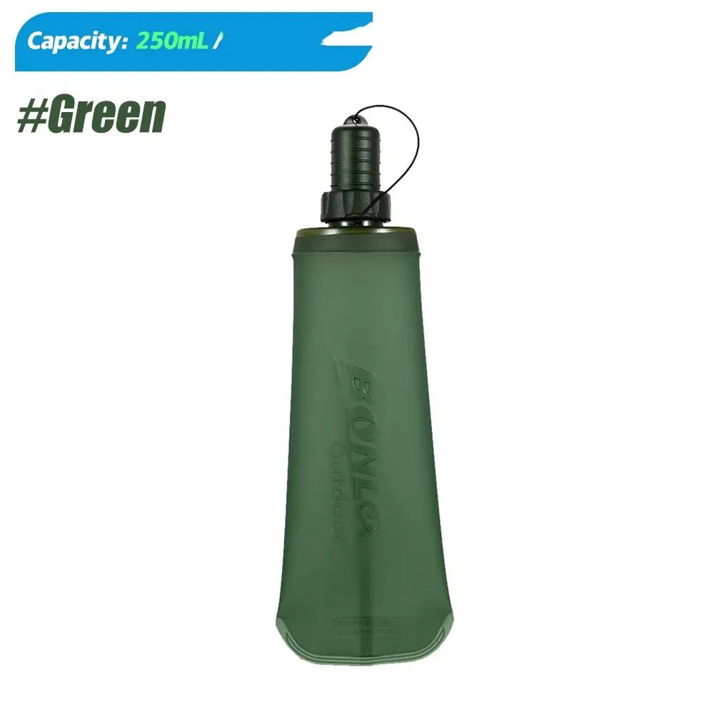 Variant image for Bouteille d'Eau Pliable Réutilisable pour Marathon – Capacité 250 ml et 500 ml, Design Léger et Pratique, Couleurs Bleu et Vert-4