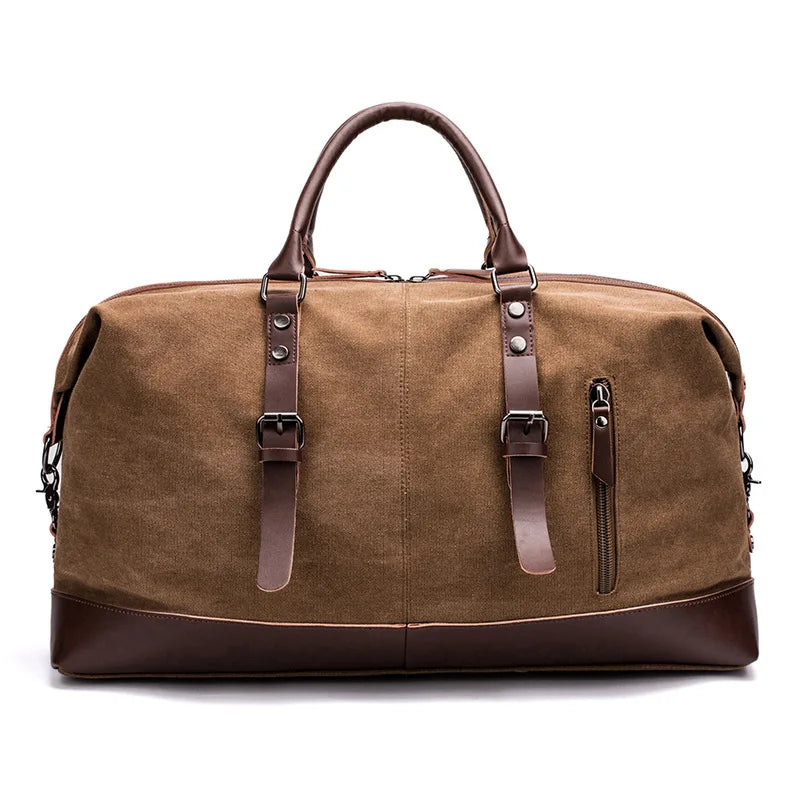 Variant image for Sac de Voyage en Toile et Cuir pour Homme – Grande Capacité, Léger et Ergonomique, Idéal pour Voyages et Escapades-4