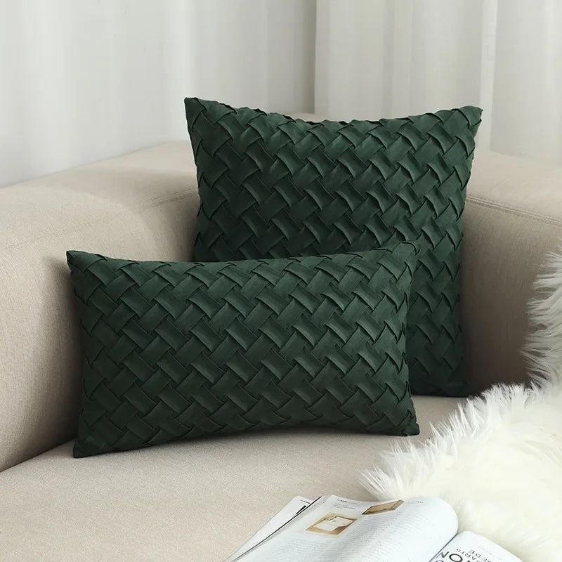 Variant image for Housse de coussin pour canapé en daim fait à la main – 45x45 cm et 30x50 cm, Décoration Élégante et Confortable-9