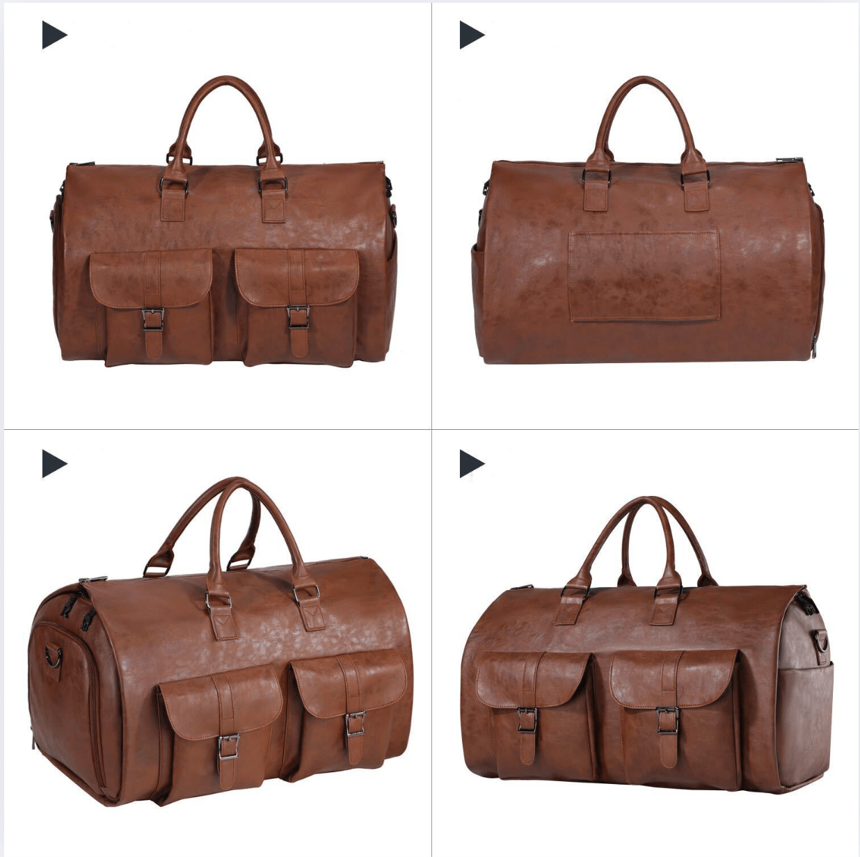 Sac Business Homme en Cuir PU 42 L – Design Pliable et Résistant à l'Eau, Compartiments Multiples pour Une Organisation Optimale