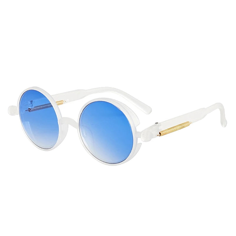 Variant image for Lunettes de Soleil Steampunk Rondes Unisexe en Métal avec Verres Polarisés – Style Vintage pour Homme et Femme-3
