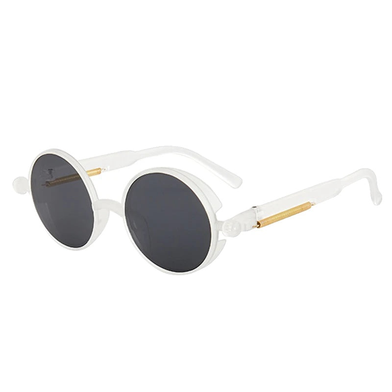 Variant image for Lunettes de Soleil Steampunk Rondes Unisexe en Métal avec Verres Polarisés – Style Vintage pour Homme et Femme-7
